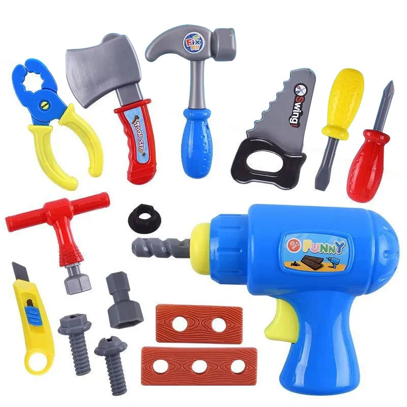 

Kids Tool Set for Boys Pretend Play Toddle Tool Kit Repairing Tool Construction Children Toys Montessori Educational Toys Gift