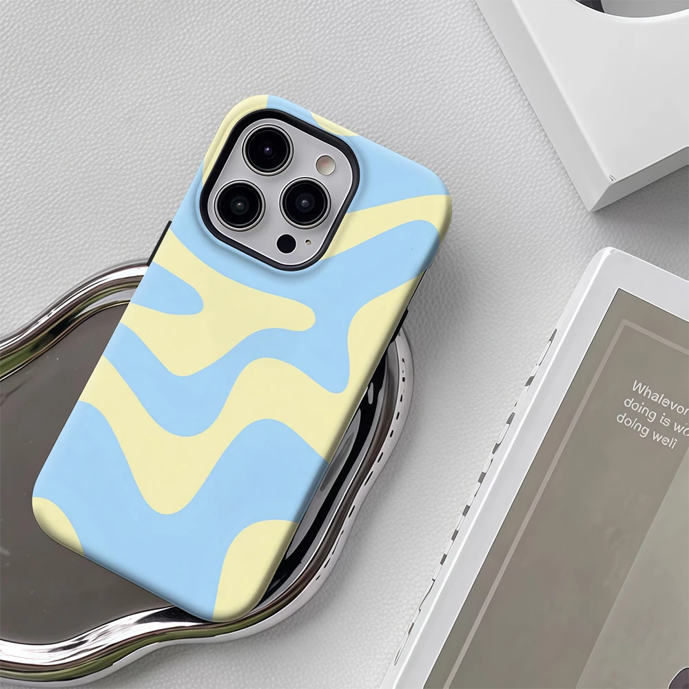 Lemon Wave Magnetic Tough Phone Case - Double-Layer Protection