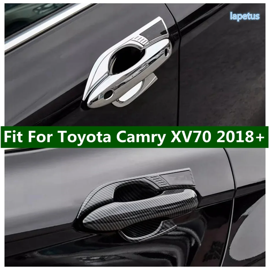 

Carbon Fiber Look Door Handle Bowl Fit For Toyota Camry XV70 2018 2019 2020 2021 Covers Trim ABS Sticker Car-Styling Accessories