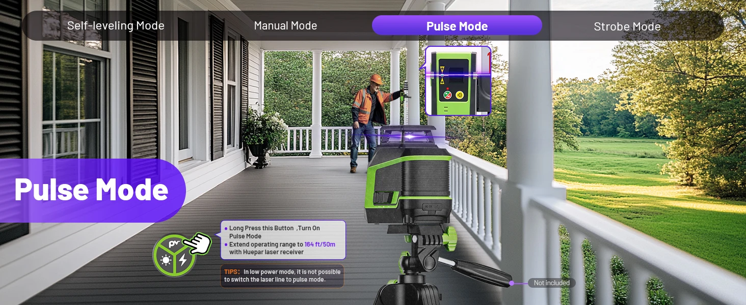 Purple Laser Level Horizontal Vertical Self-Leveling Cross Lines Laser Tool With