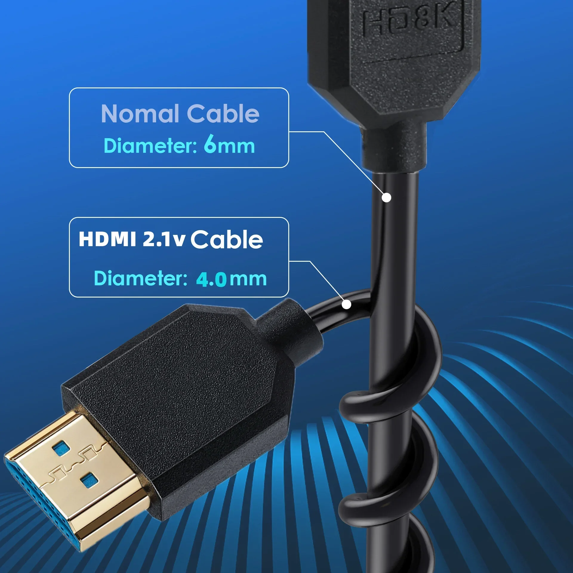 HDMI ȣȯ ö ͽټ ڵ ̺, ķڴ 8K  ÷ú  HDMI ڵ, 48Gbps  3D 8K60, 4K 120Hz