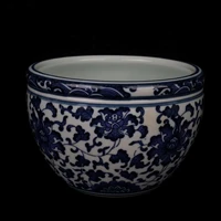 Jingdezhen Blue and White Entangled Branches Lotus Pattern Small Jar Antique Porcelain Home Decoration Ornaments 1