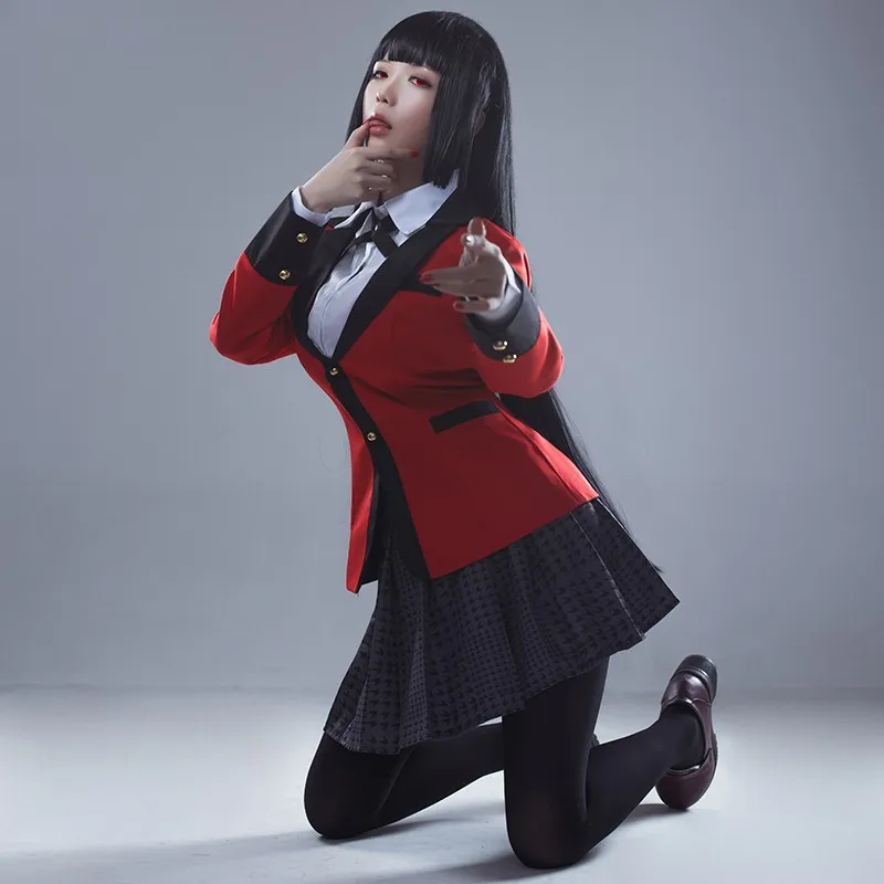 

Аниме Kakegurui Косплей Yumeko Jabami школьная форма женский костюм аниме Kakegurui Yumeko Jabami Хэллоуин