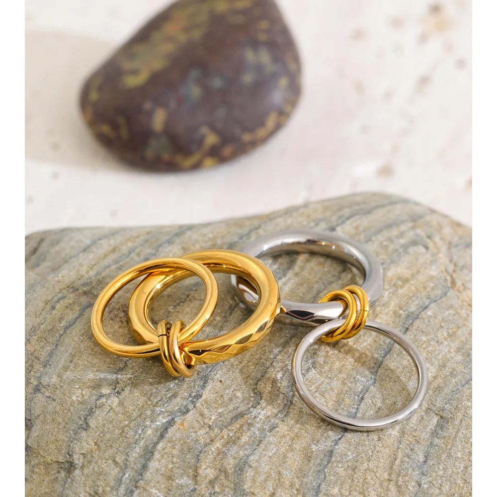 Yhpup Double Circle Finger Ring