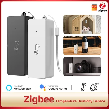 Tuya Zigbee WiFi Temperature Humidity Sensor Indoor Hygrometer APP Remote Control Works With Google Home Smart Home 1