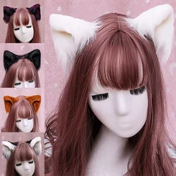Pinces à Cheveux en Forme d'Oreilles de Chat en Fourrure, Accessoire de Cosplay en Peluche, Style Lolita, pour Halloween, 1 Paire