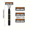 Men's Classic Manual Razor Vintage Water Wash Razor Blade Sharp Blade Anti Scratch Three Layer Blade Razor 4
