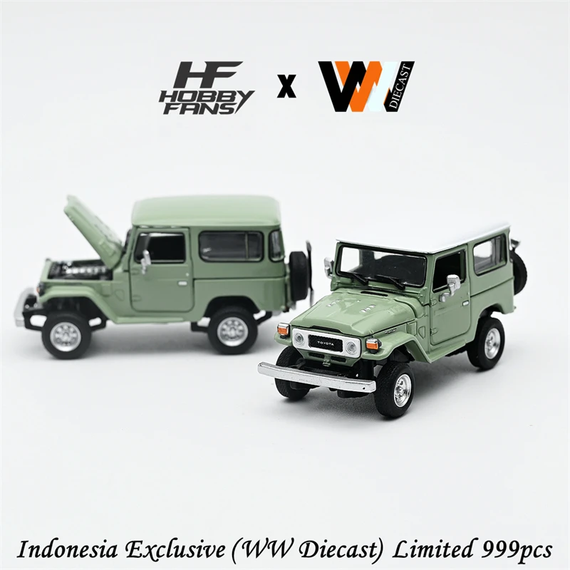 

Hobby Fans x WWD 1:64 Land Cruiser FJ40 Light Green Diecast Model Car