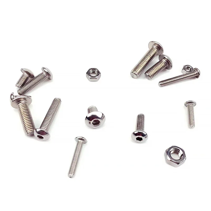 500pcs/Box M3 M4 M5 12Sizes Allen Hexagon Hex Socket Head Cap Flat Countersunk Screw Bolt Nut Set Kit Box 304 A2 Stainless Steel