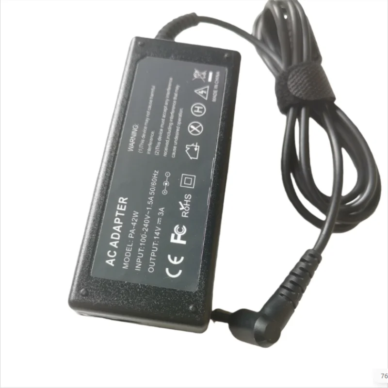 삼성 LCD 모니터 BX2235 S22A100N S19A100N S22A200B S22A300B S23A300B 용 14V 3A 42W 6.5*4.4mm 노트북 AC 어댑터 충전기