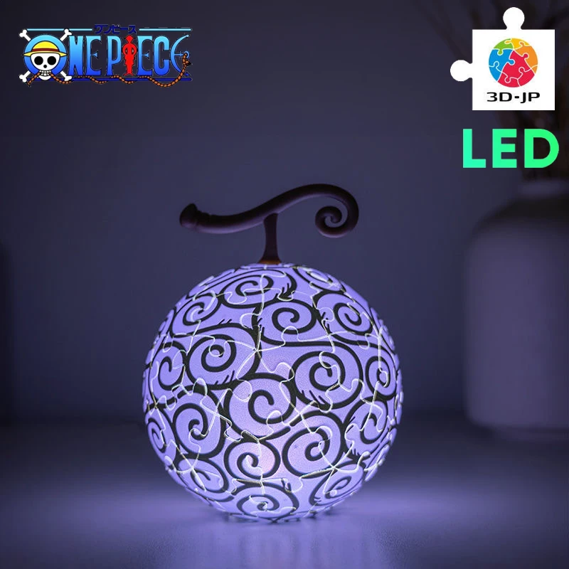 3D JP One Piece Devil Fruit Stereo Night Light Ball Puzzle Anime Figure  Decoration Collection Educational Toys Birthday Gift