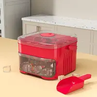 Réfrigérateur domestique à 50 cubes, stockage de glace, boîte à glace, machine à glaçons avec capuchon de presse facile, machine à glaçons Double couche 5