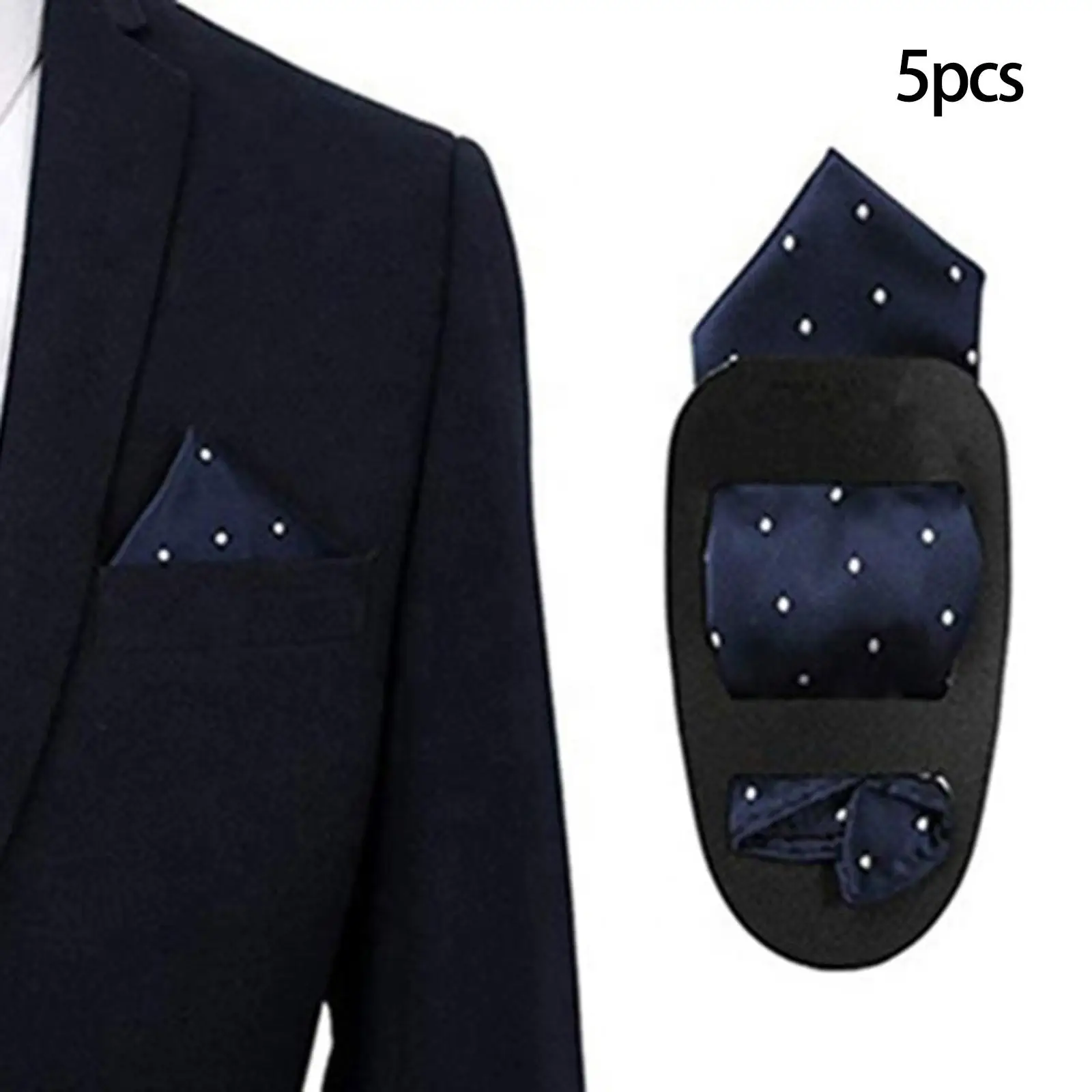 5 Pieces Pocket Square Holder, Square Scarf Holder, Pocket Towel Holder Support for Men’S suits, Vests, Dinner Jackets