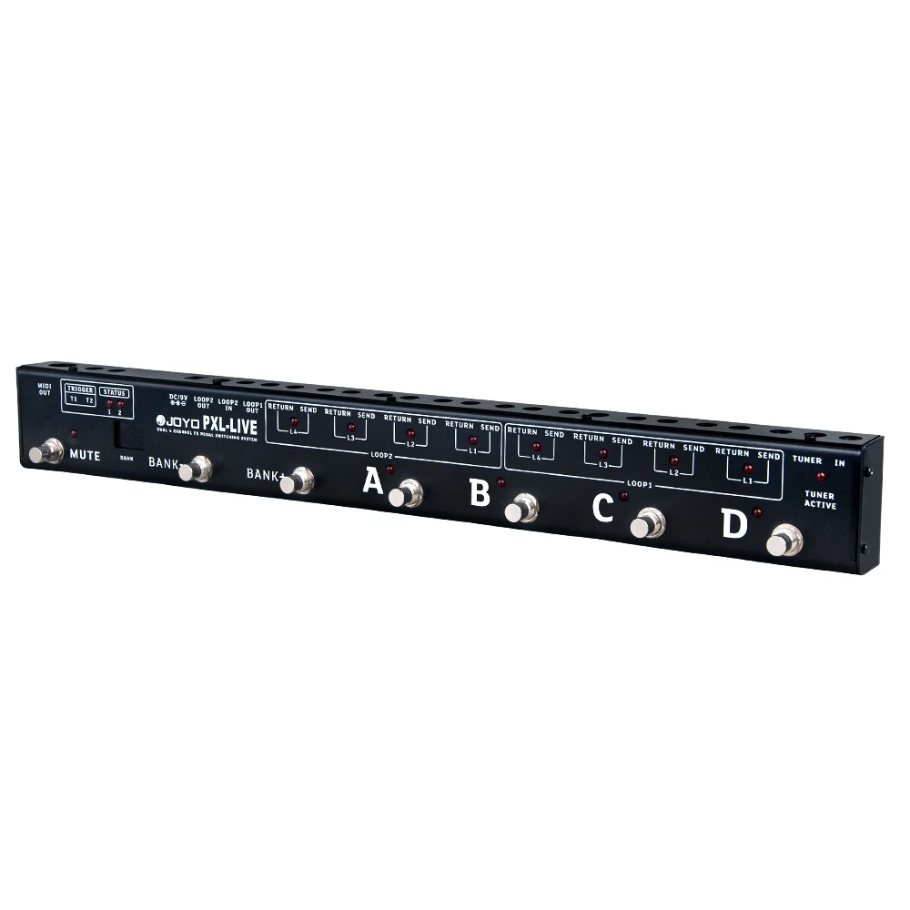 PXL-LIVE Foot Pedal Controller with Programmable MIDI Dual Four Looping Channel