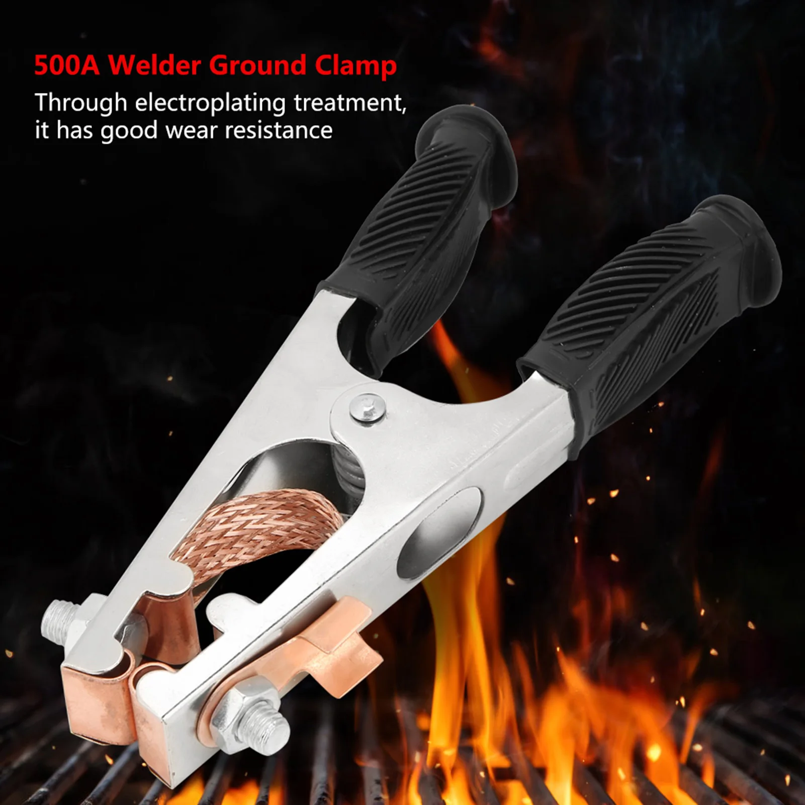 

500A Electroplated Ground Clamp Copper Welding Earth Clip For Manual Welder (US Type)