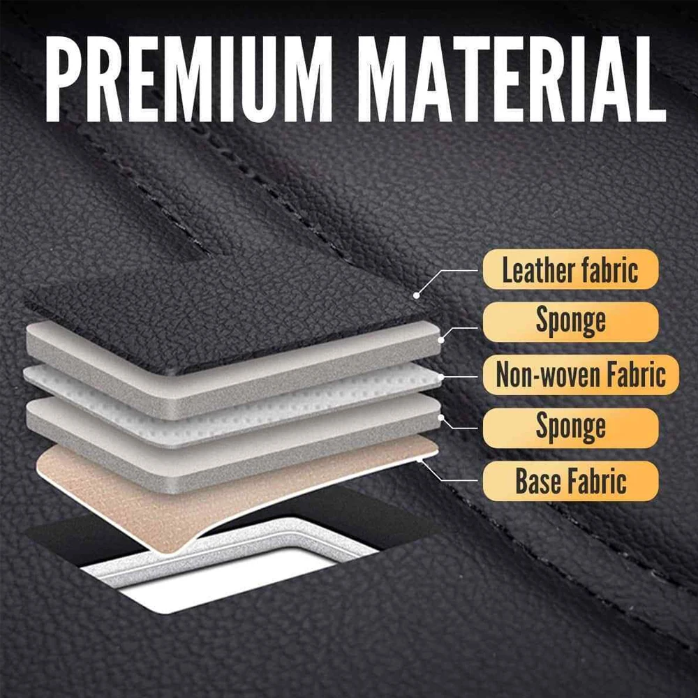 2Pcs Car Seat Covers PU Leather Car Seat Protector Cover Full Set Four Season Universal Auto Seat Cushion Interior Accessories