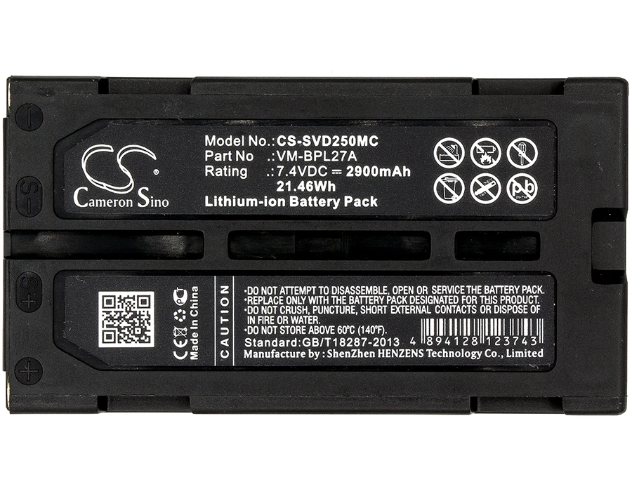 

Cameron Sino 2900mAh Battery For BN-V812U BN-V814 BN-V814U Panasonic AG-BP15P CGR-B/202 CGR-B/202A1B CGR-B/202E1B CGR-B/403