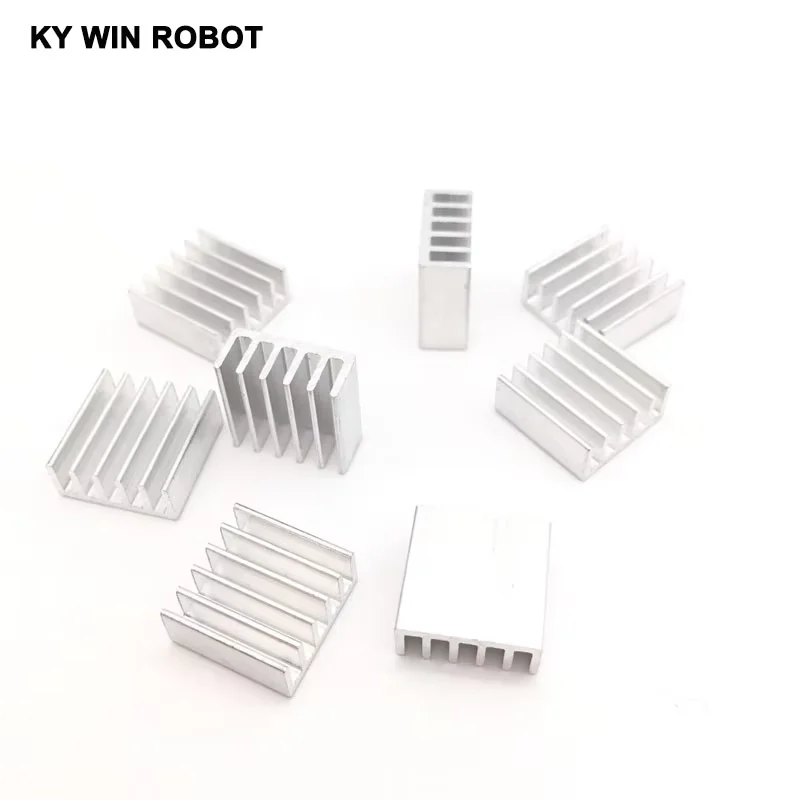 50 Stück extrudierte Aluminium-Kühlkörper, 14 x 14 x 6 mm, für Chip, VGA, RAM, LED, IC, elektronische Kühlkörper, Kühlung.
