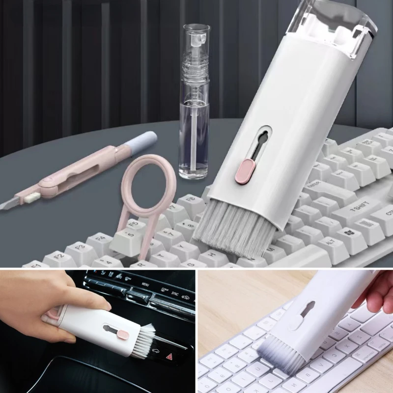 7-in-1 Computer Cleaning Kit Keyboard Cleaner Brush Earphones Cleaning Pen  For Headset iPad Phone Clean Tools Keycap Puller Set - AliExpress