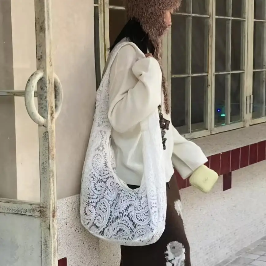 Lace flower Crossbody Bags for Women Trend Designer Handbags