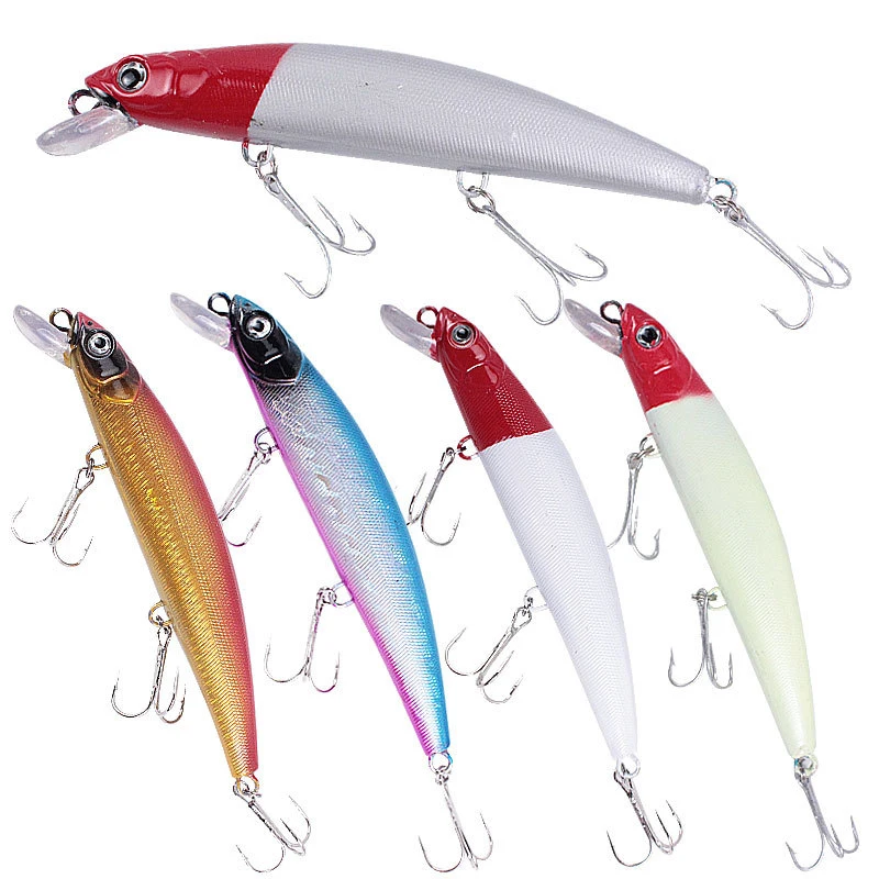 

5Pcs 17.5cm56g Long Throwing Treble Hook FloatingWater Minnow Artificial Lure Hard Lure Freshwater Seawater Long Tongue Minnow