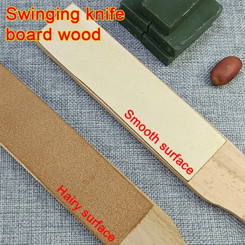 Pelle per affilare coltelli con composto per lucidatura - Pelle a doppia faccia: coltello per intaglio del legno e lavorazione del legno. - immagine 2