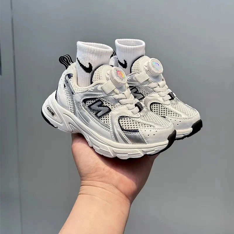 الأطفال ربيع 2025 نمط جديد أحذية رياضية الدورية زر...