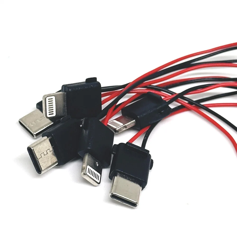 1pcs 2Pin Solder type IOS USB Male Plug For iphone Type-C Chip Board Connector DIY Charging Line Adapter Parts