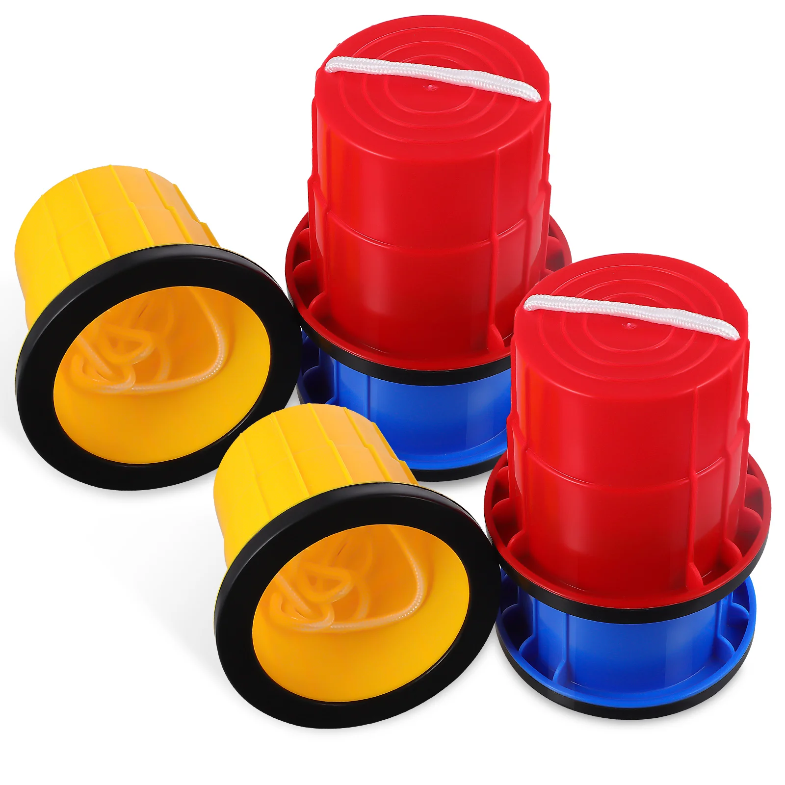 

3 Pairs Stilts Toddler Stacking Toy Children's Bucket Kids Non-slip Plastic Sports Toys
