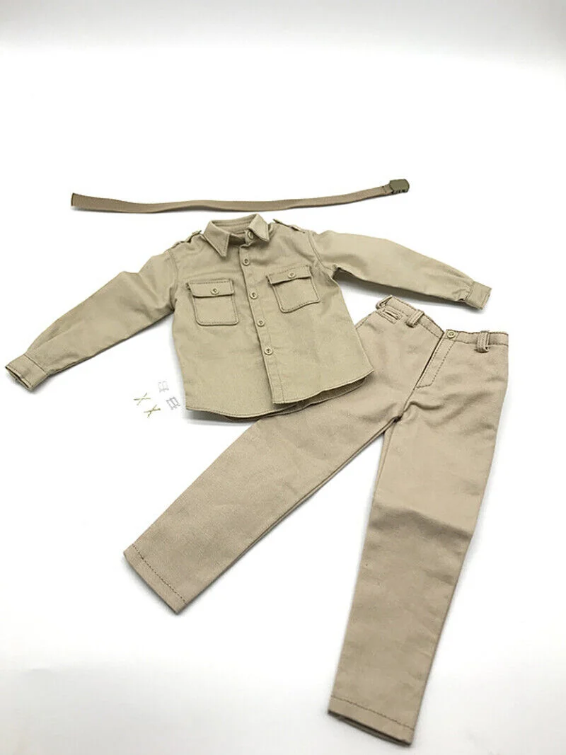 

1/6 Scale Army Captain Summer Uniform Shirt Pants Model for 12"