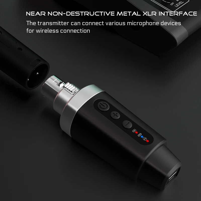 UHF Wireless Audio Transmitter & Receiver-6.35mm Jack Anti-Interference Long-Range Penetration Stable Transmission