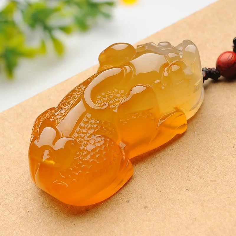 

Natural Brazilian Agate Beautiful Color Chalcedony Pendant for Men and Women