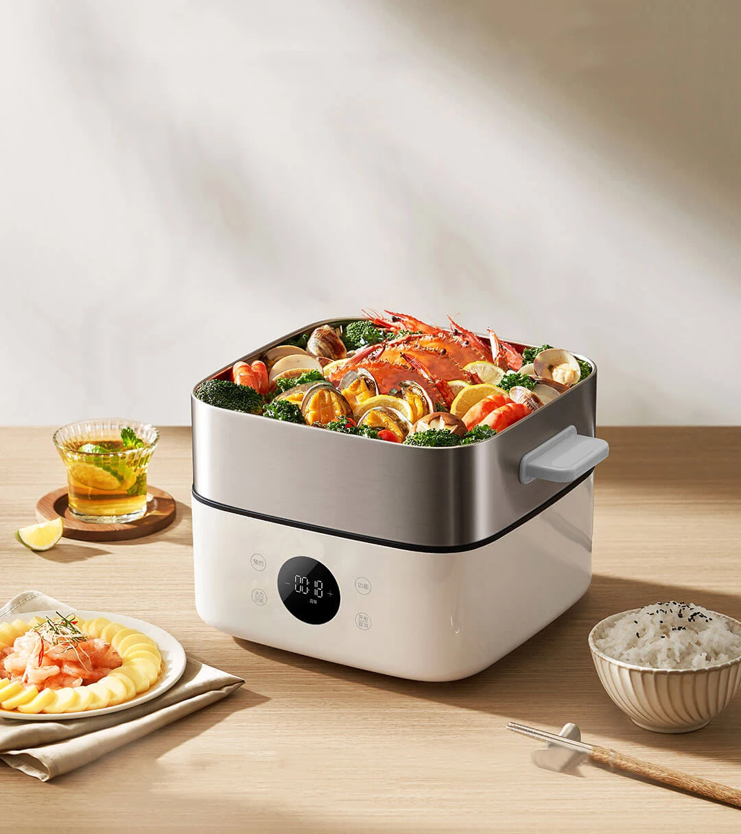 Description Picture 6 of item2024 Iconic Brand MIJIA Multi-Function Electric Steamers S1 13L Pressure Multicooker Steamer Food Warmer 1500W 304 Stainless Steel