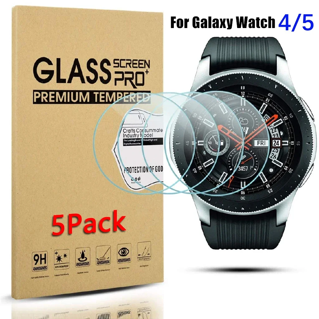 

5-1 шт. Защитное стекло для часов 5 4 для Galaxy Watch 5 5Pro 4 40 мм 44 мм Защитная пленка для Samsung Watch 4 Classic 42/46 мм