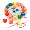Montessori Wooden Toys for Boy Girl Gift Baby Development Games Penguin Duck Shape Wood Puzzle for Kids Educational Learning Toy 3
