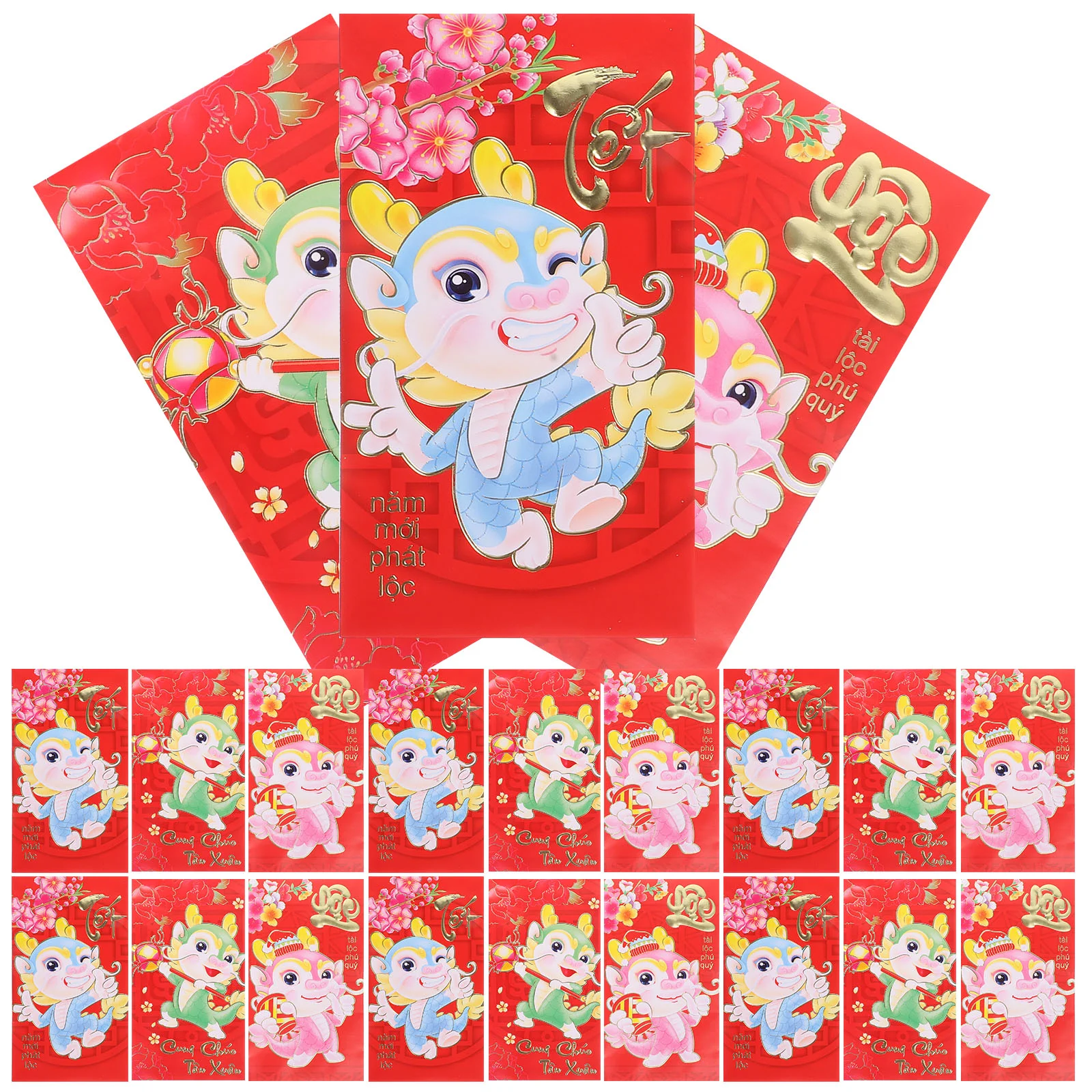 

Vietnamese New Year Red Envelopes Year The Dragon Hong Bao Red Envelopes 2024 Lucky Money Envelopes Red Packet Spring Festival