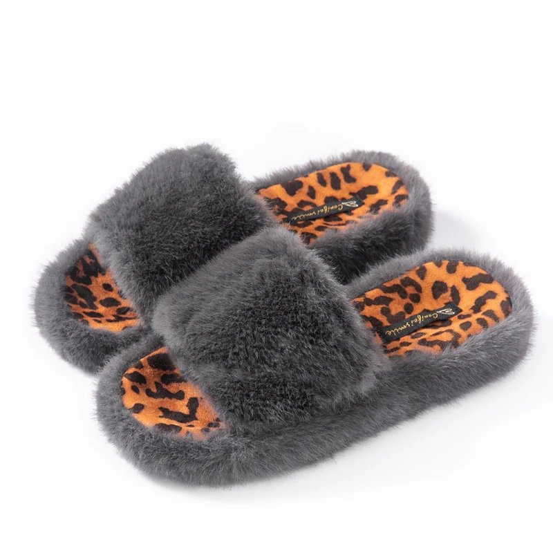 Womens Fuzzy Slippers Memory Foam Cotton Indoor Shoes