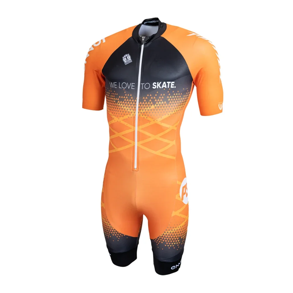 custom made Powerslide Team Triathlon Skate Suit Skinsuit Speed Skaters Suit Inline Roller Racing Speed Skats Clothing Jumpsuit