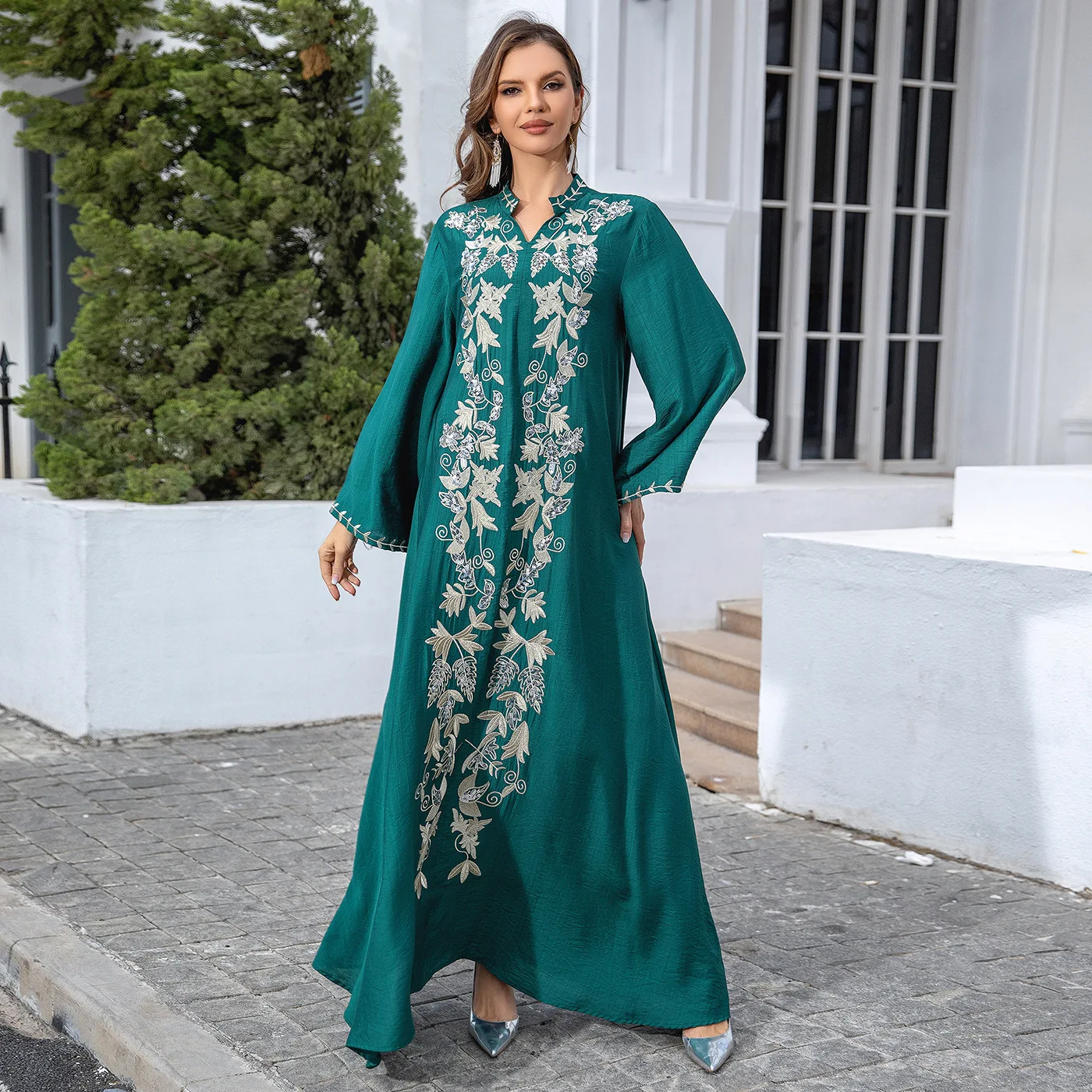 Muslim Middle Eastern Robe Embroidered Dress Evening Dress african dresses for women