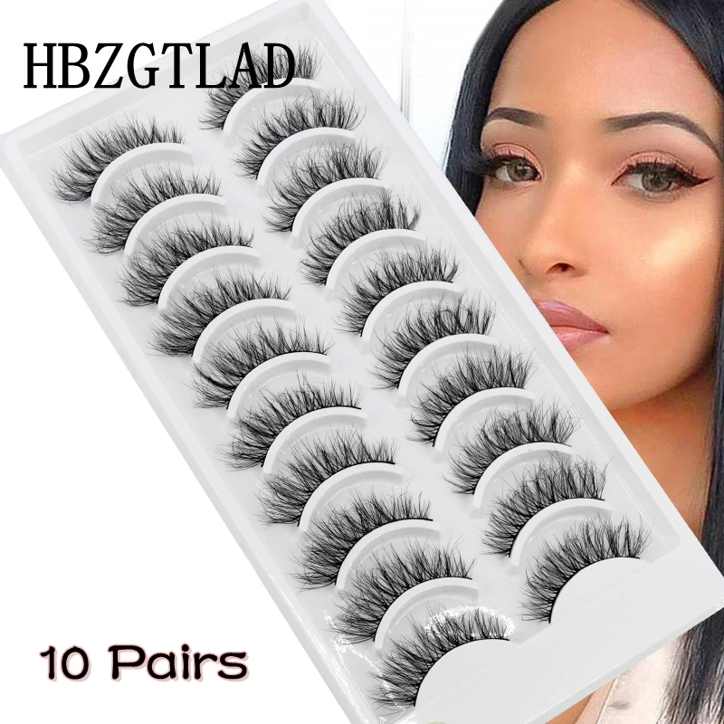 

New 10 pairs natural false eyelashes fake lashes long makeup 3d mink lashes eyelash extension mink eyelashes for beauty