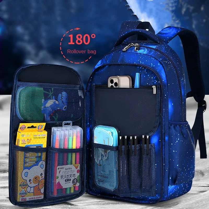 

2024 Children School Bags Boys Backpack Kids Primary Orthopedic School Backpack Waterproof Schoolbag Book Bag Mochila Infantil