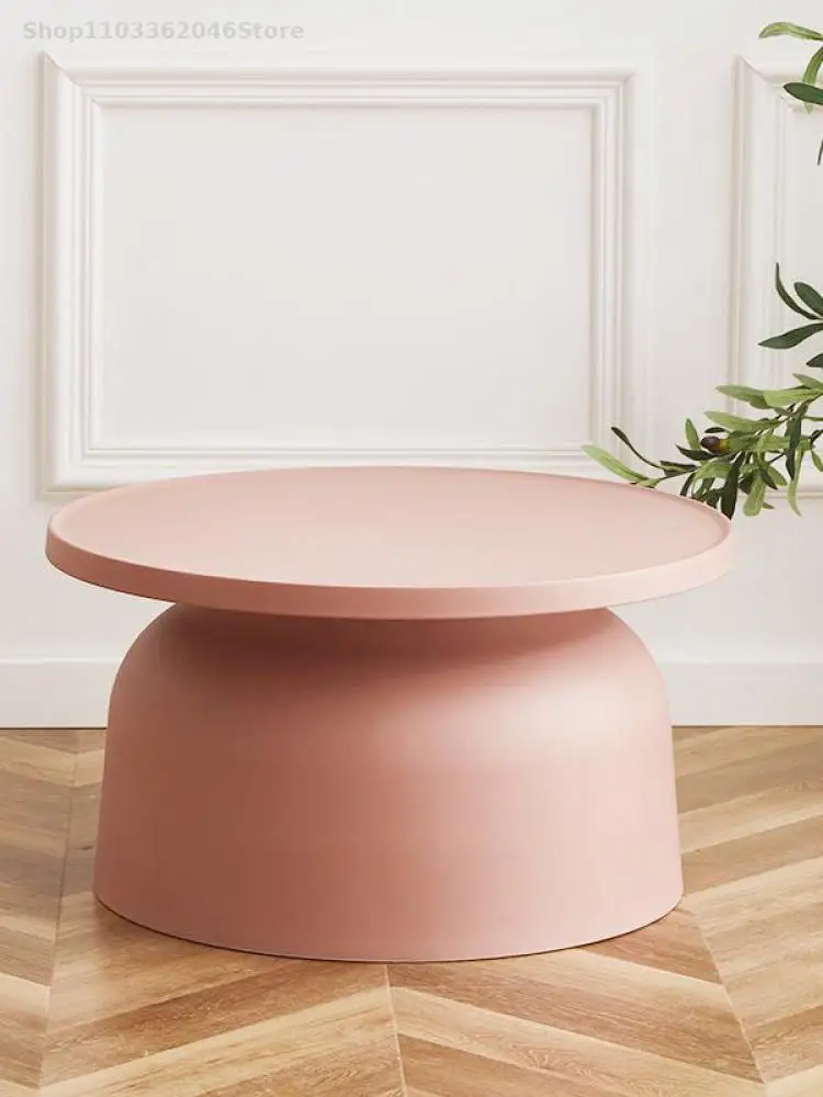 Nordic Simple Household Plastic Coffee Table Creative Living Room Round Table Ins Small Apartment Sofa Side
