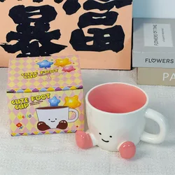 Charming Cartoon Ceramic Mug - Cute Breakfast and Drinkware Cup - 350ml (Pink )
