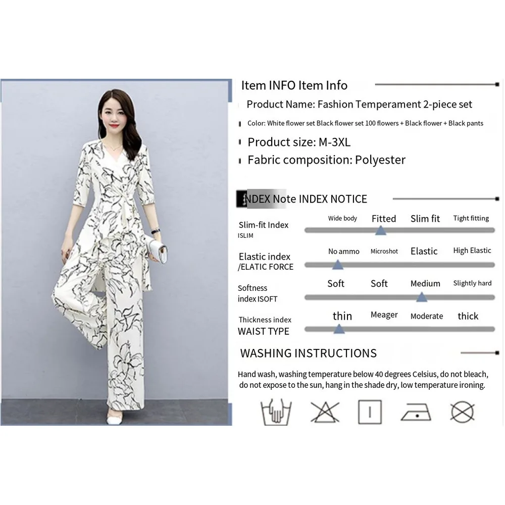 Fashion suit 2023 summer new women's clothing temperament print cool two-piece set_voghion.com