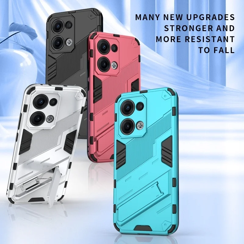 Shockproof Armor Phone Case with Car Magnetic Stand and Protective Back Cover