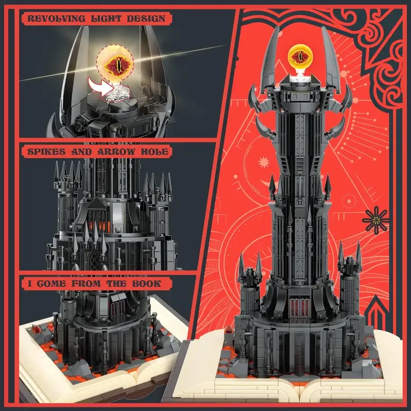 Dark Tower Building Block Kits Magic Rings Building Sets Lord Castle Architecture Sets building block toys 969PCS 13018 for Kids