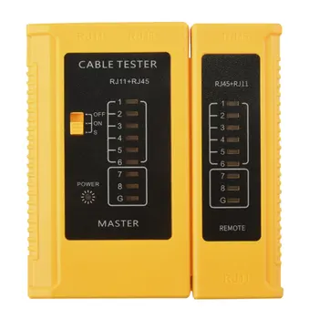 Network Cable Tester Test Tool RJ45 RJ11 RJ12 CAT5 CAT6 UTP USB LAN Wire Ethernet Cable Tester(Battery Not Included) 1