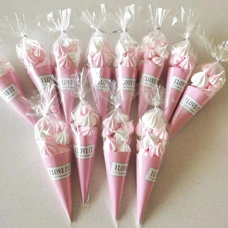 Plastic Bags Clear Cone Candy Bags Food Snack Packaging With Ties Wedding Birthday Party Favors Decoration DIY Gift 50Pcs