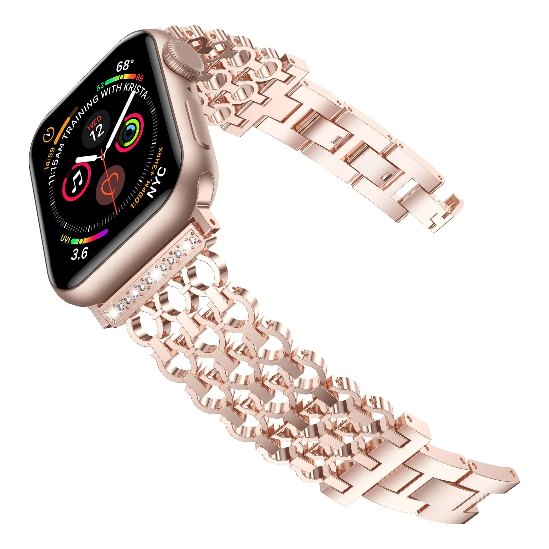 

uhgbsd Band For Applewatch Stainless Steel Metal Watch Iwatch 1-8 Mesh Self Detachable Apple Strap 38 40 41 42 44 45 49mm