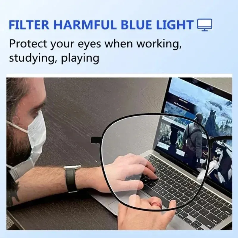 High Quality Titanium Frame Reading Glasses for Women and Men Anti Blue Light Presbyopia Eyewear with Diopter +1.0 To +4.0 4